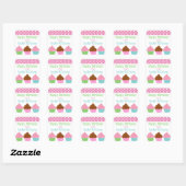 Polka Dot Cupcakes Personalisiert Stickers (Blatt)