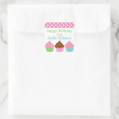 Polka Dot Cupcakes Personalisiert Stickers (Tasche)