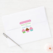 Polka Dot Cupcakes Personalisiert Stickers (Umschlag)