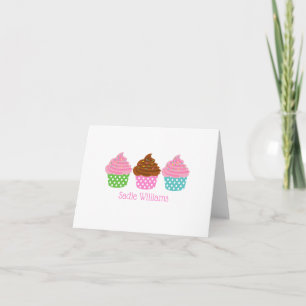 Polka Dot Cupcakes Personalisierte geflochtene Mit