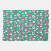 Polka Dot Cups Cakes Donuts Lemons Grapefruits Geschirrtuch (Horizontal)