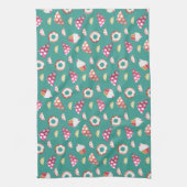 Polka Dot Cups Cakes Donuts Lemons Grapefruits Geschirrtuch (Vertikal)