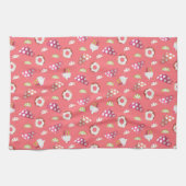 Polka Dot Cups Cakes Donuts Lemons Grapefruits Geschirrtuch (Horizontal)