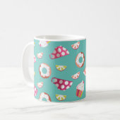 Polka Dot Cups Cakes Donuts Lemons Grapefruits Tas Kaffeetasse (Vorderseite Links)