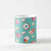 Polka Dot Cups Cakes Donuts Lemons Grapefruits Tas Kaffeetasse (Mittel)