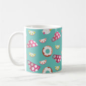 Polka Dot Cups Cakes Donuts Lemons Grapefruits Tas Kaffeetasse (Links)