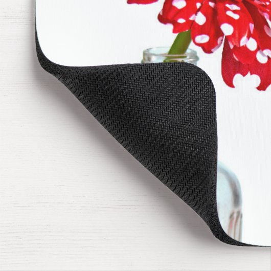 Polka Dot Daisy mit Zitat Mousepad (Ecke)