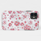 Polka Dot Dalmatiner Rosa und Weiß Case-Mate iPhone Hülle (Rückseite (Horizontal))