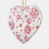 Polka Dot Dalmatiner Rosa und Weiß Keramik Ornament (Links)