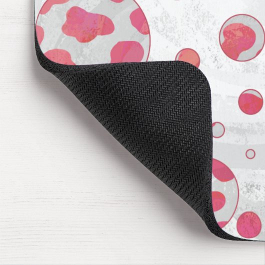 Polka Dot Dalmatiner Rosa und Weiß Mousepad (Ecke)