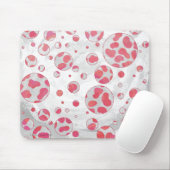 Polka Dot Dalmatiner Rosa und Weiß Mousepad (Mit Mouse)