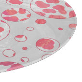 Polka Dot Dalmatiner Rosa und Weiß Schneidebrett (Ecke)