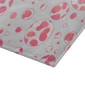 Polka Dot Dalmatiner Rosa und Weiß Schneidebrett (Ecke)