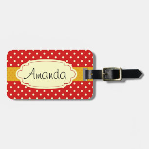 Polka Dot Design Luggage Tags Gepäckanhänger