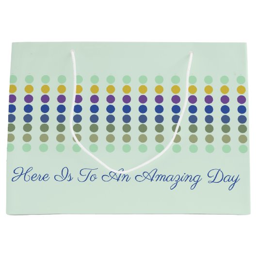 Polka Dot Designed Große Geschenktüte (Vorderseite)