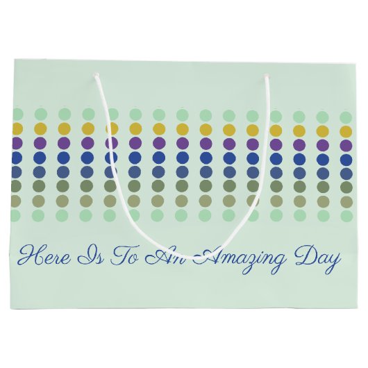 Polka Dot Designed Große Geschenktüte (Rückseite)