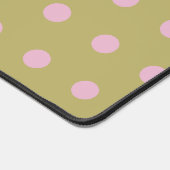 Polka Dot Desk Mat (Gold & Pastellpink) Schreibtischunterlage (Ecke)