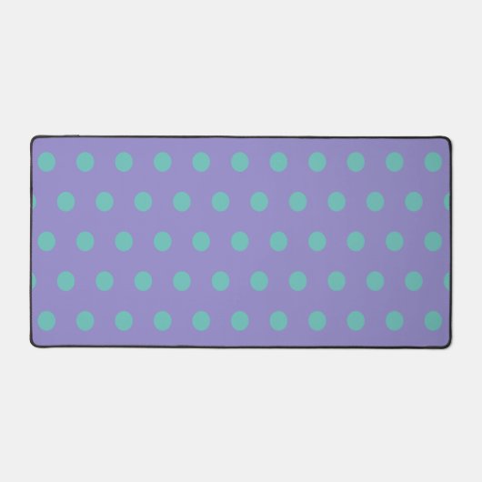 Polka Dot Desk Mat (Lavender & Aqua) Schreibtischunterlage (Vorderseite)