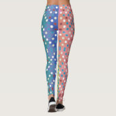 Polka dot Diamond pattern multicolor Leggings (Rückseite)