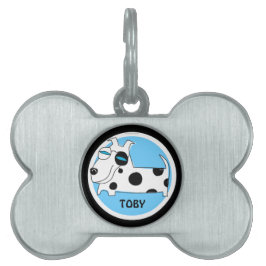 Polka Dot Dog Blue Pet Tag Tiermarke
