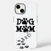 Polka Dot DOG MAMA Pawprints Case-Mate iPhone Hülle (Rückseite)