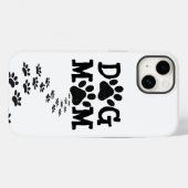 Polka Dot DOG MAMA Pawprints Case-Mate iPhone Hülle (Rückseite (Horizontal))