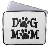 Polka Dot DOG MAMA Pawprints Laptopschutzhülle (Vorderseite)