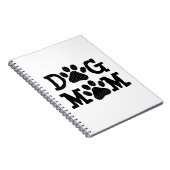 Polka Dot DOG MAMA Pawprints Notizblock (Rechte Seite)