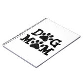 Polka Dot DOG MAMA Pawprints Notizblock (Linke Seite)