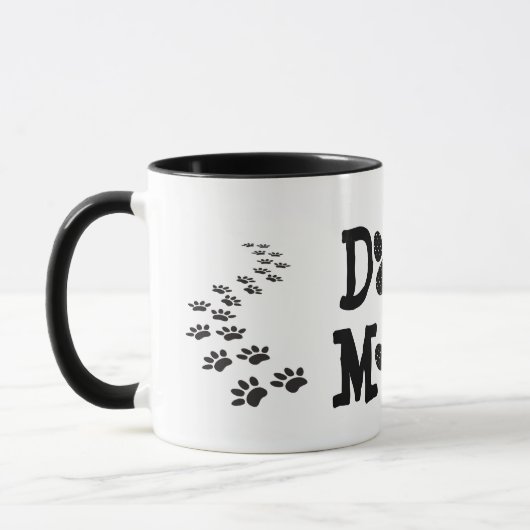 Polka Dot DOG MAMA Pawprints Tasse (Links)