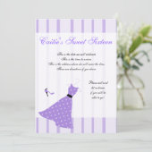 Polka Dot Dress Einladung (Stehend Vorderseite)