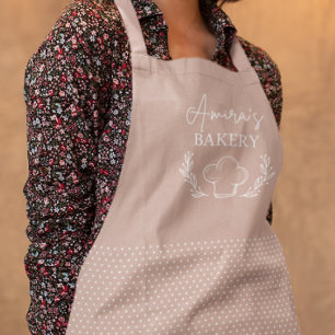 Polka Dot Dusty Pink Schürze Bäckerei oder Zuhause