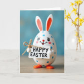 Polka Dot Easter Faux Porcelain Card Karte (Gelbe Blume)