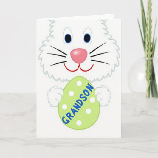 Polka Dot Ei Hase Karte (Vorderseite)
