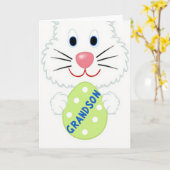 Polka Dot Ei Hase Karte (Gelbe Blume)