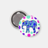 Polka Dot Elephant Magnet (Vorderseite/Rückseite)