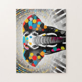 Polka Dot Elephant Moderner Spaß Puzzle (Vertikal)