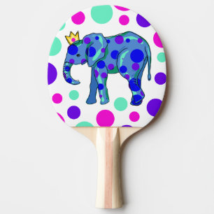 Polka Dot Elephant Ping Pong Paddle Tischtennis Schläger