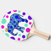 Polka Dot Elephant Ping Pong Paddle Tischtennis Schläger (Seitenansicht)