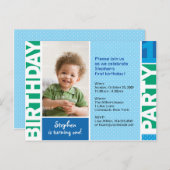 Polka Dot Erstgeburt Party Einladung Postkarte (Vorne/Hinten)