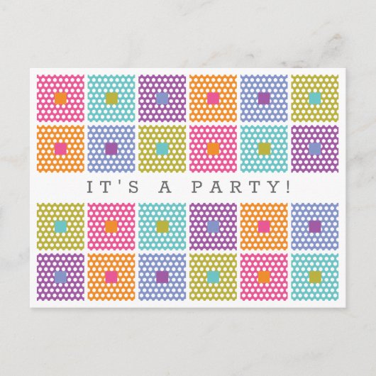 Polka Dot Fabric Quilt Muster Postkarte (Vorderseite)