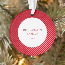 Polka Dot Familienname Ornament