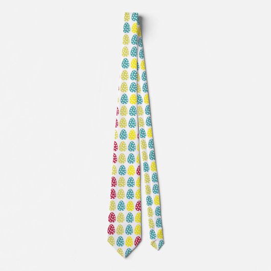 Polka Dot farbenfrohe Ostereier Muster Krawatte (Vorderseite)