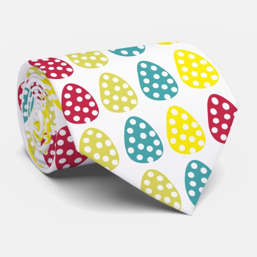 Polka Dot farbenfrohe Ostereier Muster Krawatte (Gerollt)