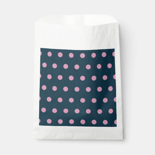 Polka Dot favorit Bags (Midnight Blue & Soft Pink) Geschenktütchen (Vorderseite)