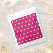 Polka Dot favorit Taschen (Hot Pink & Gray) Geschenktütchen (Ausgeschnitten)
