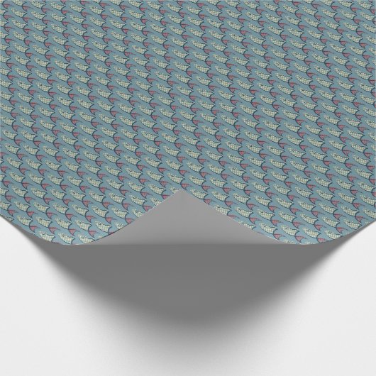 Polka Dot Fish Pattern Geschenkpapier (Ecke)