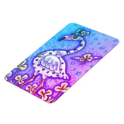 POLKA DOT FLAMINGO, FARBFARBIG ST. PATRICK'S DAY MAGNET (Linke Seite)