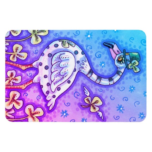 POLKA DOT FLAMINGO, FARBFARBIG ST. PATRICK'S DAY MAGNET (Horizontal)