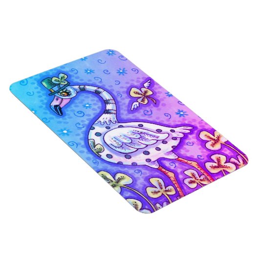 POLKA DOT FLAMINGO, FARBFARBIG ST. PATRICK'S DAY MAGNET (Rechte Seite)